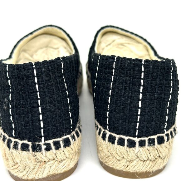 CHANEL 15S 2015 Classic Tweed Patent Cap Toe CC Logo Espadrilles Flats Shoes - Picture 12 of 16